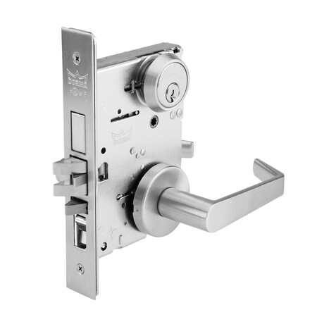 Dorma Heavy Duty Grade 1 Mortise Lockset. Passage/Closet Function LR Lever B Rose 2- 9/16 Dia. 626 M9010-LRB-626